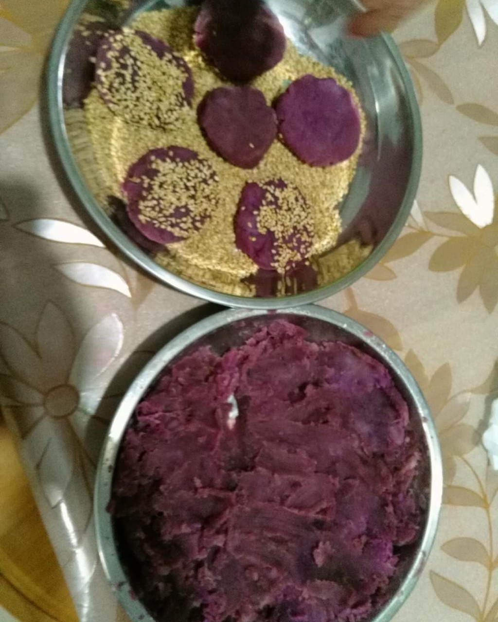 平底锅紫薯饼