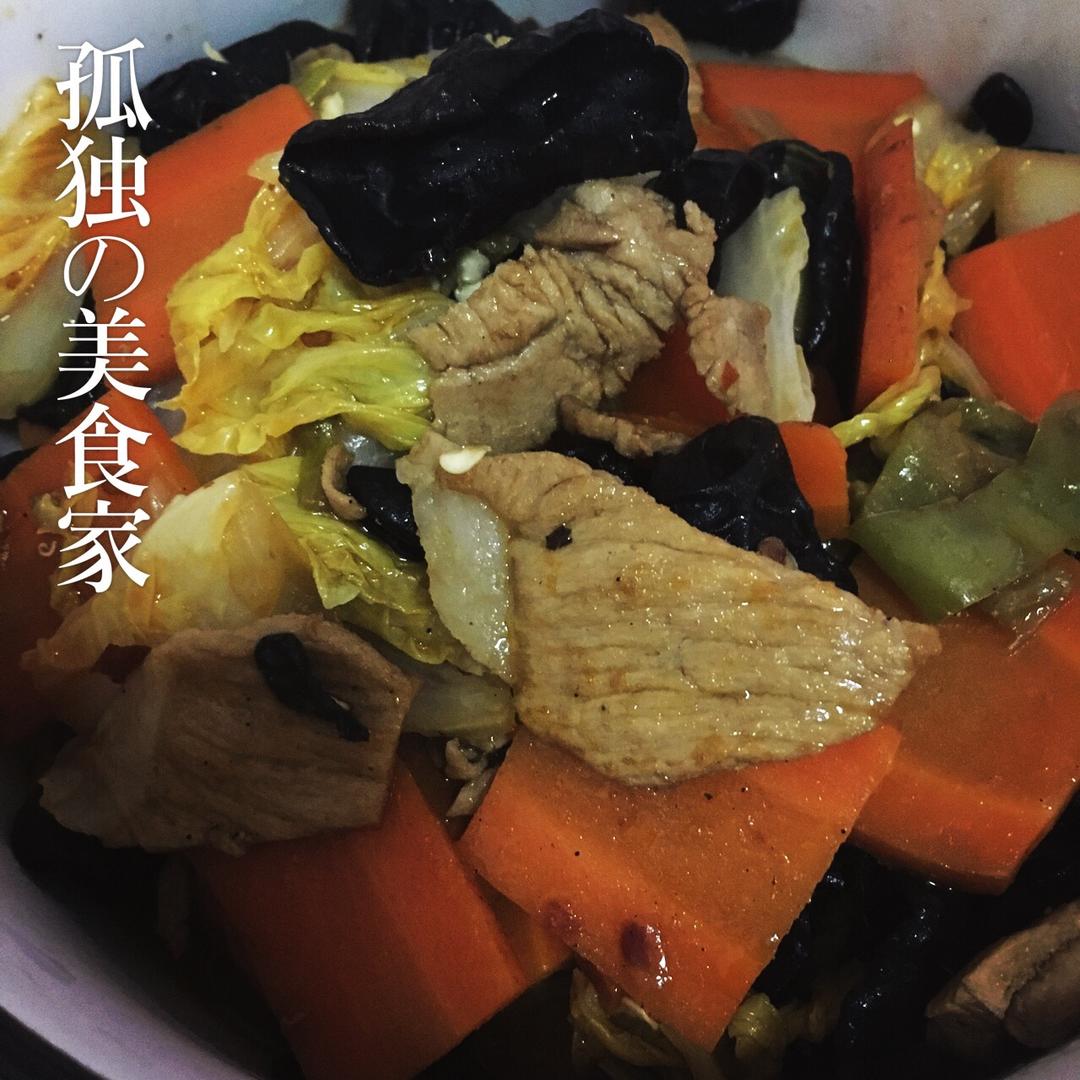 木耳白菜炒肉片