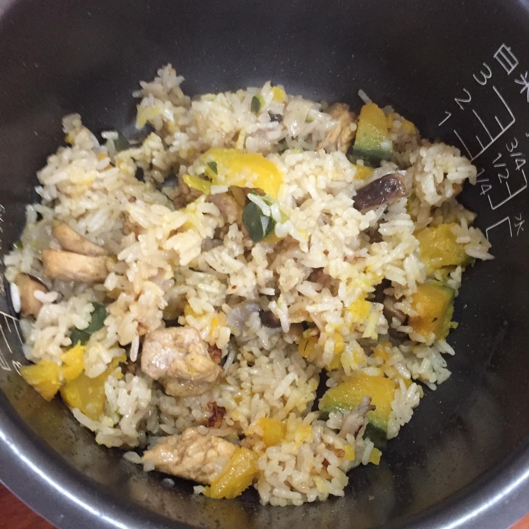 南瓜鸡肉饭