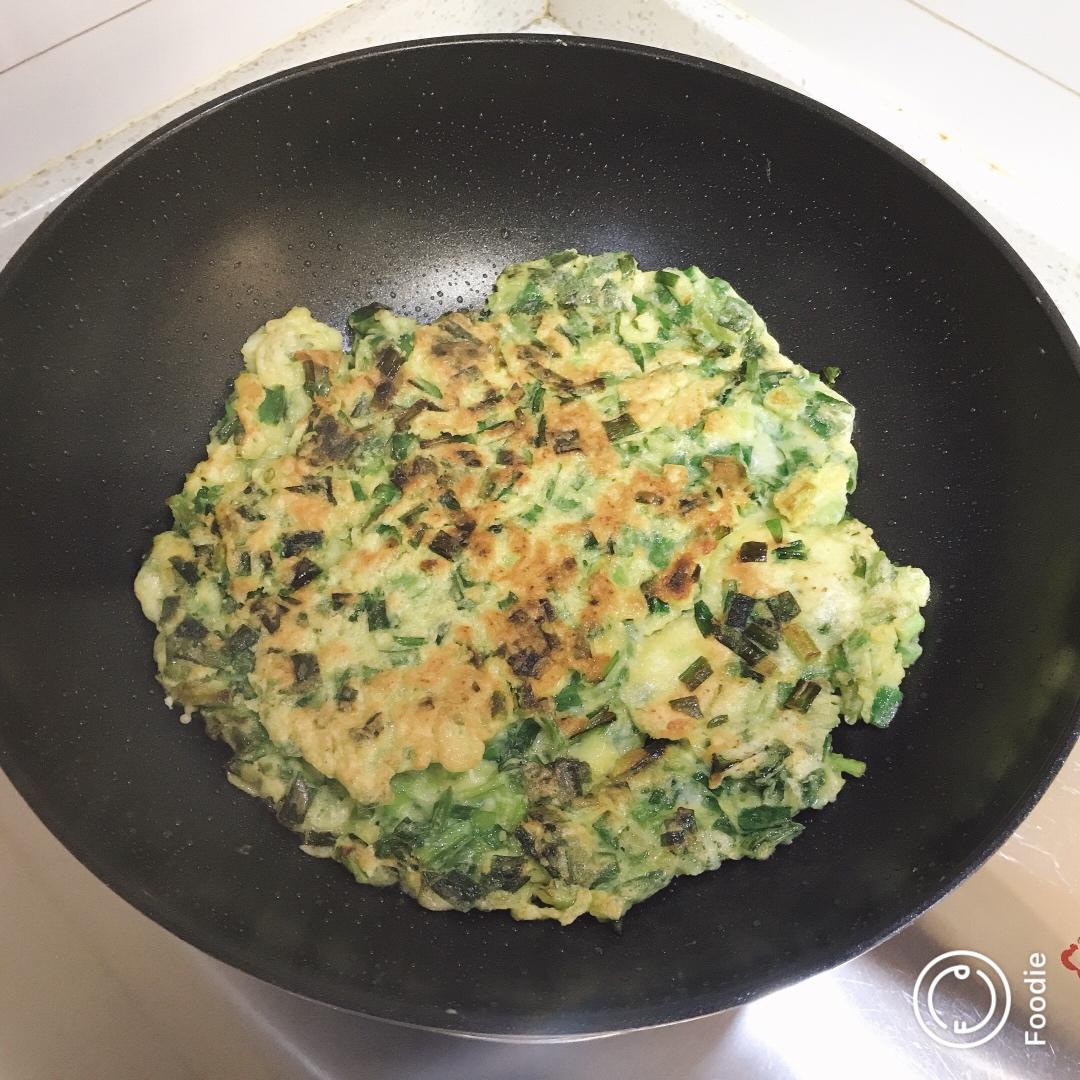 最简版韭菜鸡蛋饼
