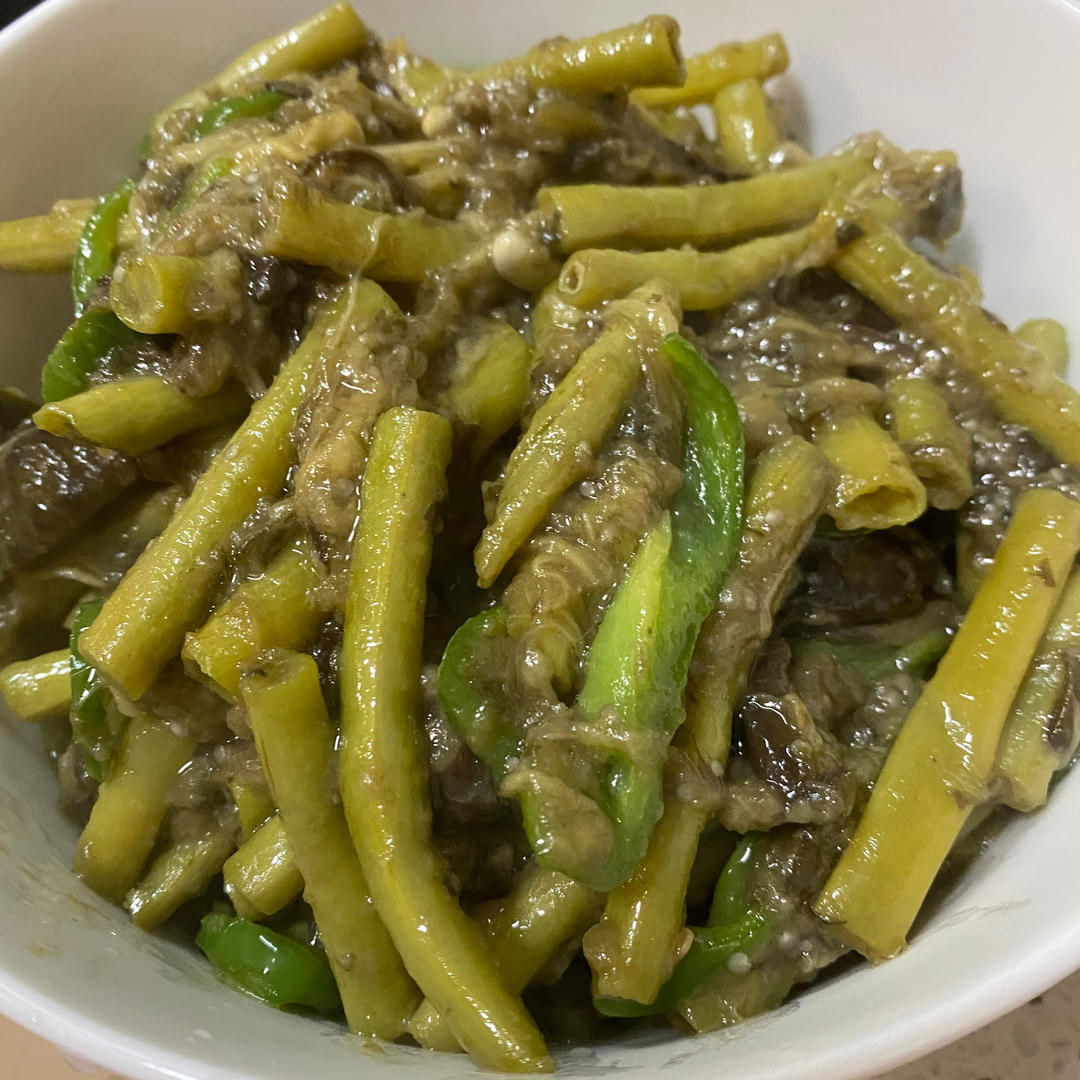 茄子炒豆角（不用油炸，好吃入味）