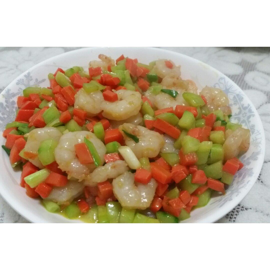 三色炒虾仁