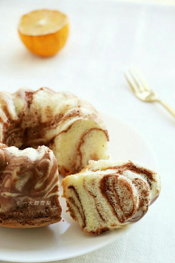 巧克力大理石戚风蛋糕Choco Marbled Chiffon Cake