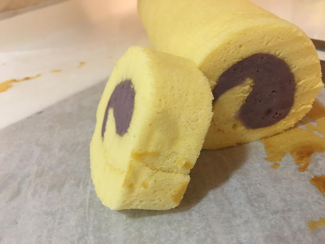 芋泥蛋糕卷（附芋泥做法）