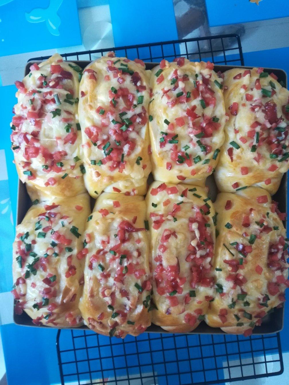 玉米火腿沙拉面包