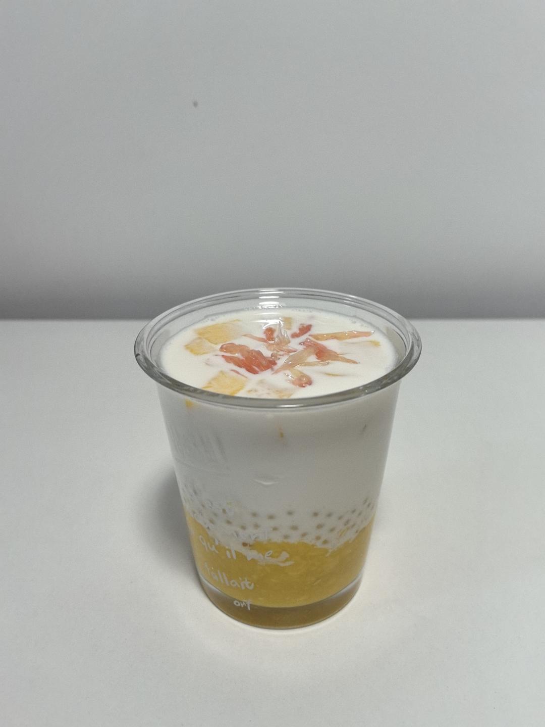 港式甜品——杨枝甘露(芒果西米露)附芒果花切法