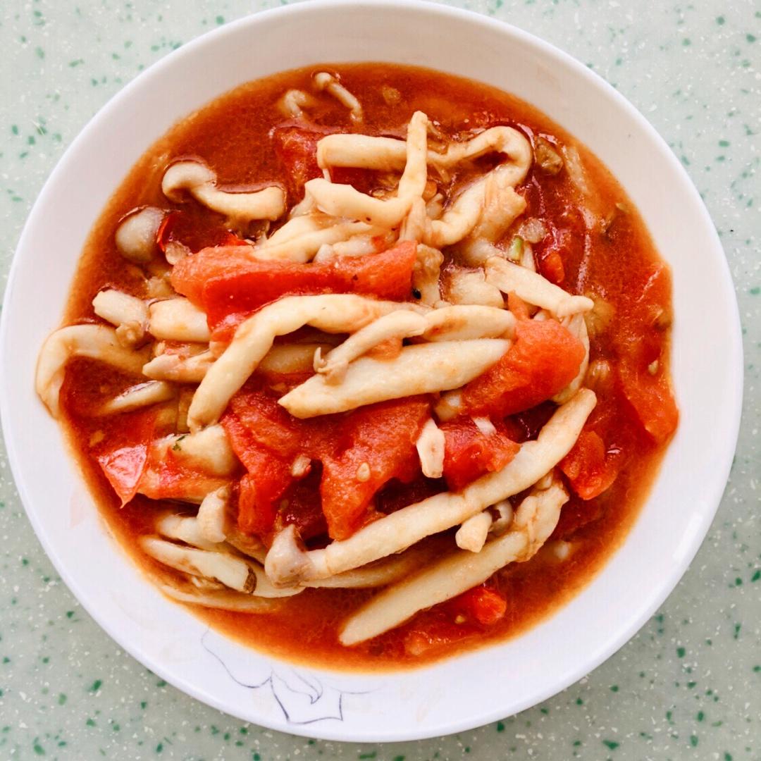 西红柿炒海鲜菇