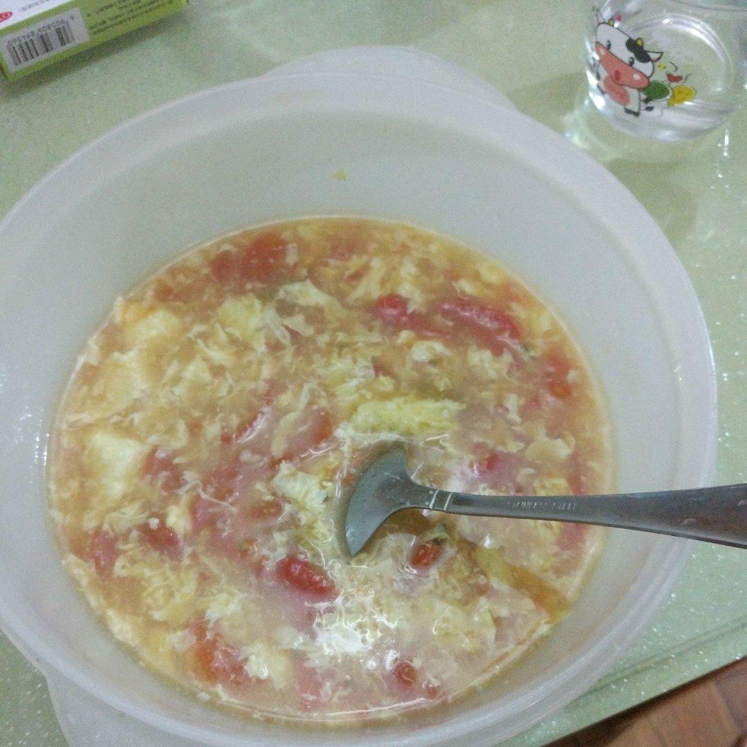 西红柿鸡蛋疙瘩汤