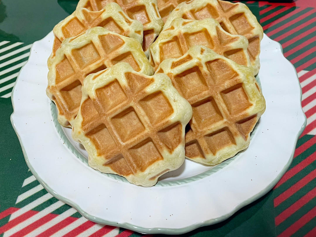 红糖麻薯华夫饼