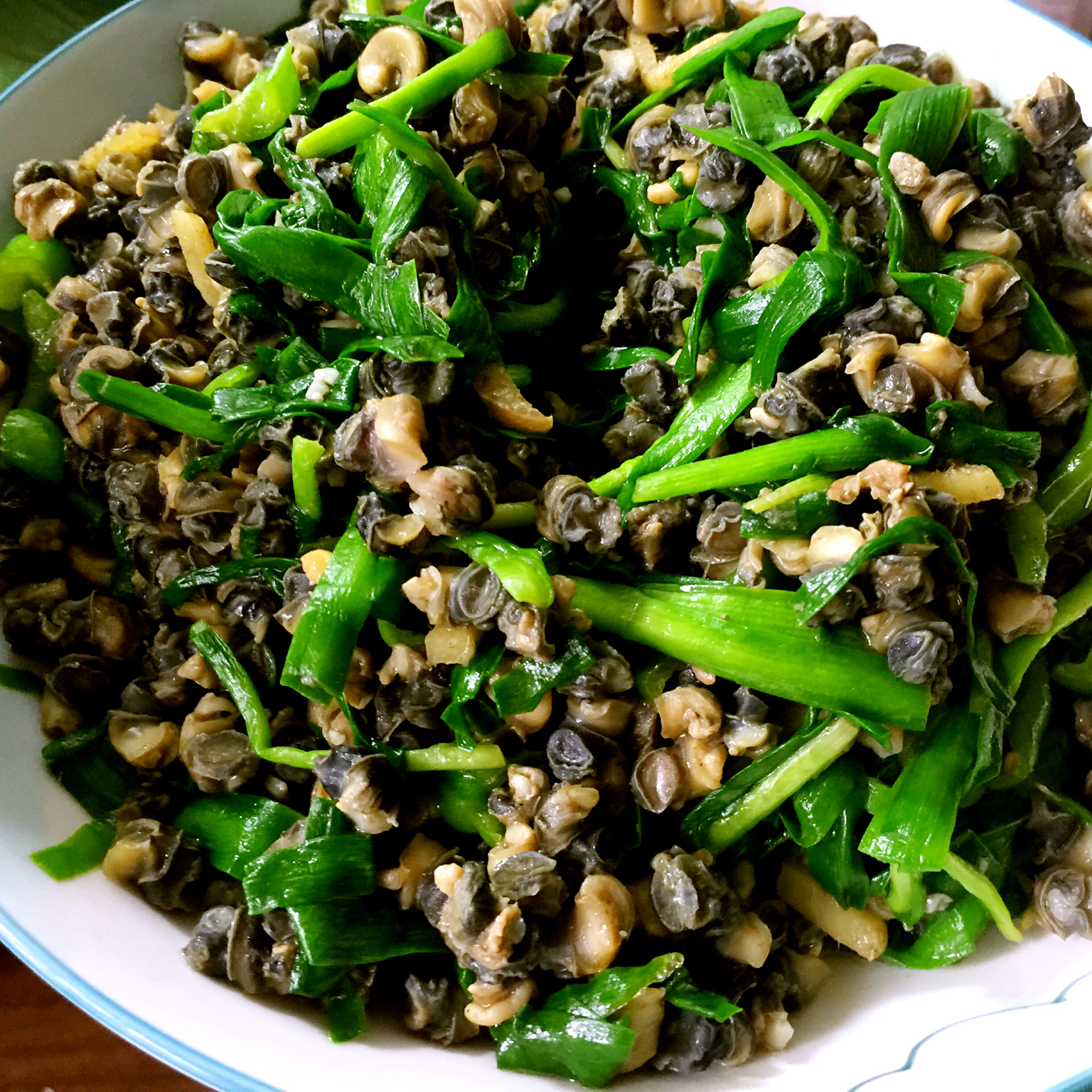 春日一道鲜——韭菜炒螺肉