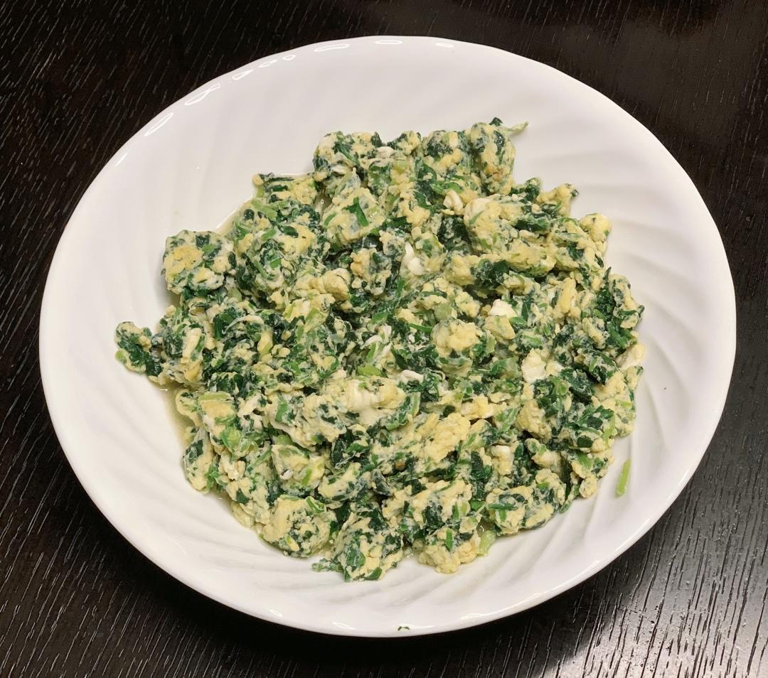鲜嫩荠菜炒鸡蛋