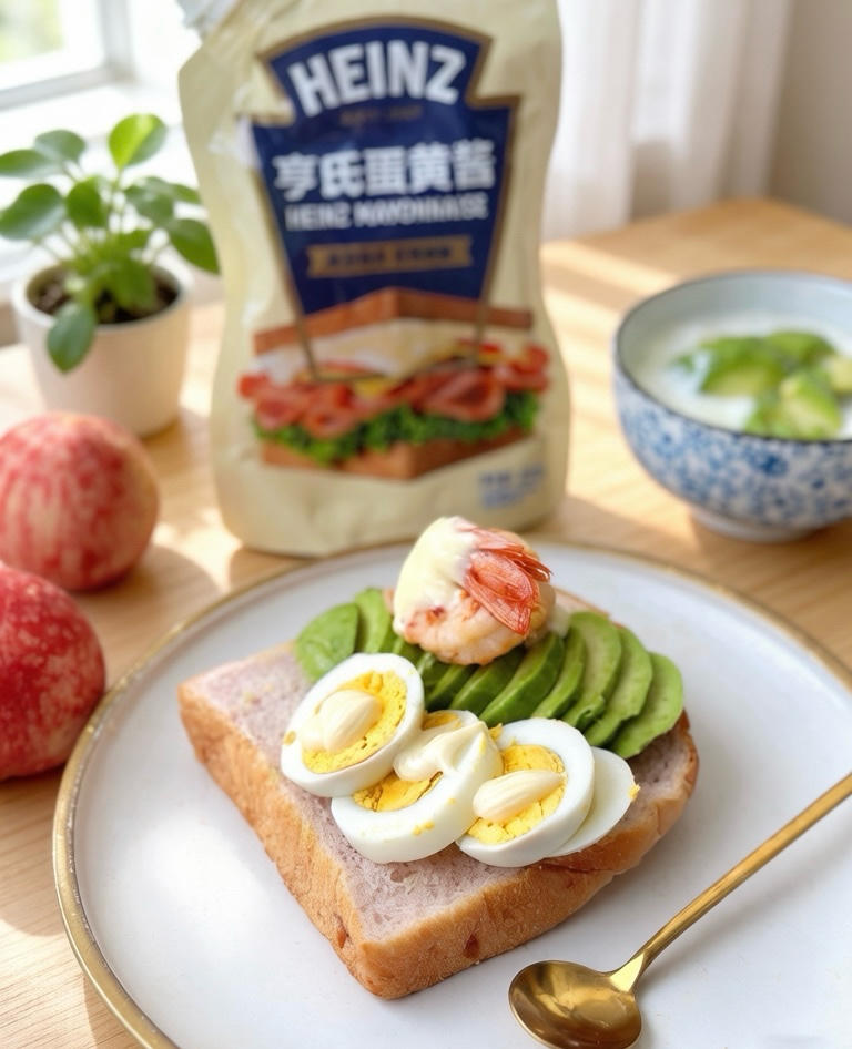早餐三明治 用亨氏蛋黄酱