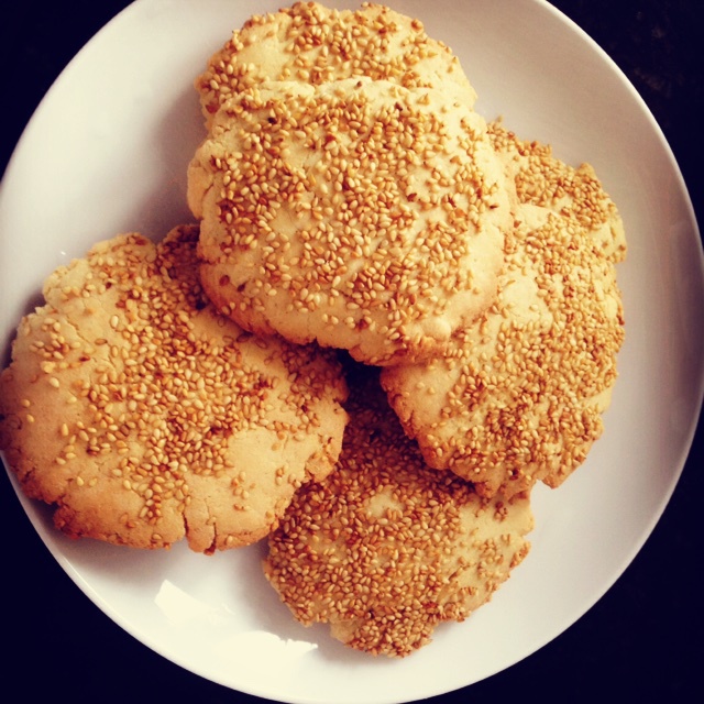 玉米面麻饼
