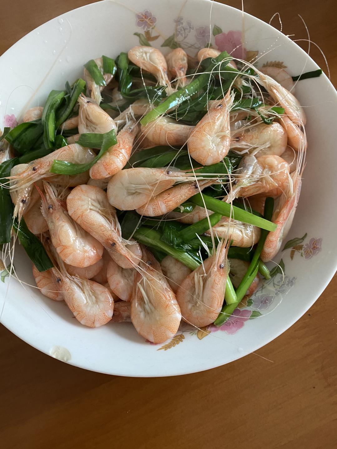 超快手韭菜白米虾