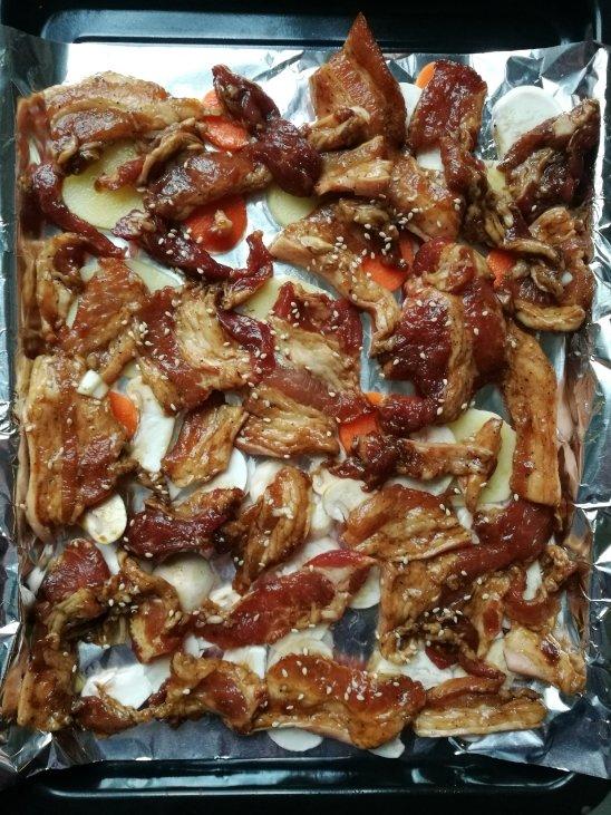 烤箱版土豆烤五花肉