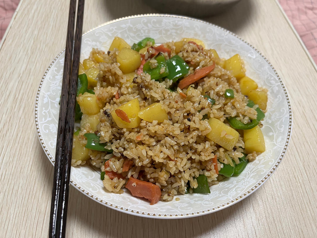 火腿土豆烩饭