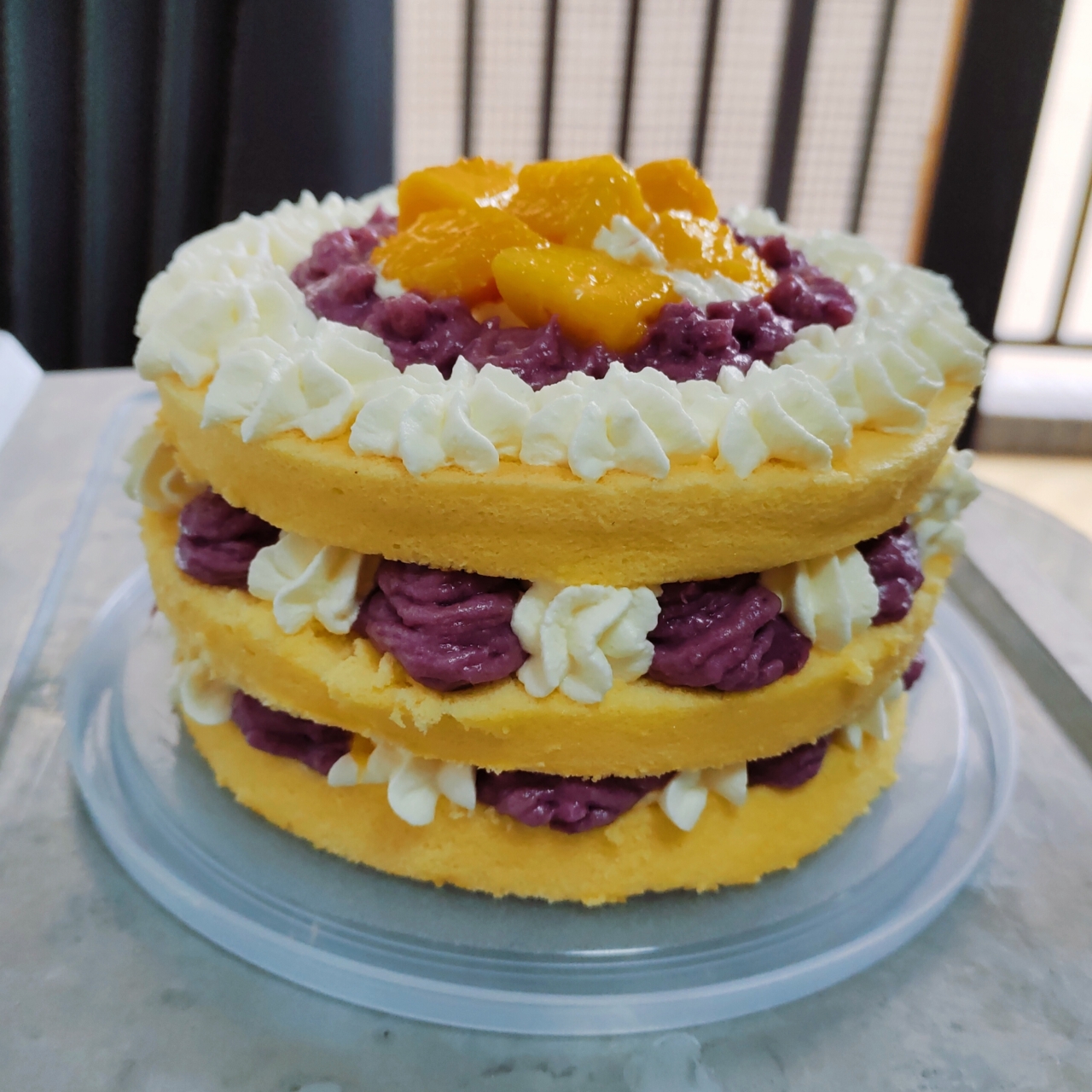 芋泥奶油蛋糕（紫薯不变色）的做法