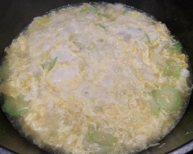 丝瓜青菜蛋汤的做法
