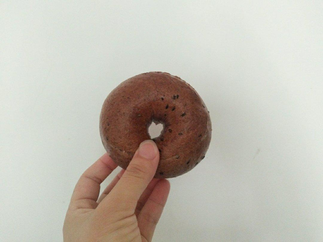 黑米粉黑芝麻贝果