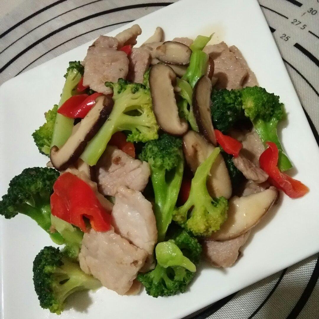 蓝瘦香菇
（西蓝花瘦肉炒香菇）