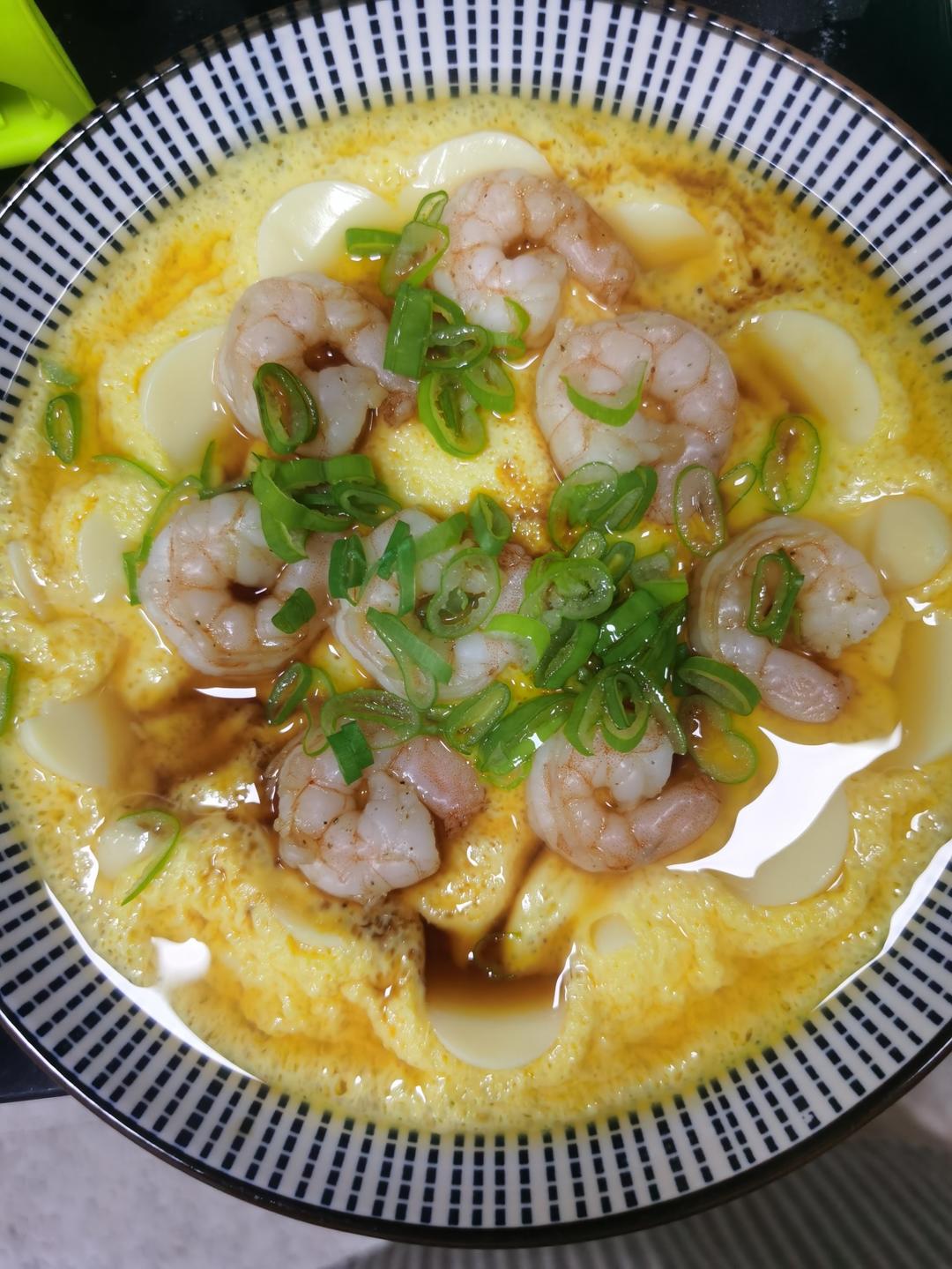 虾仁玉子豆腐蒸蛋/“蒸蒸日上”的年夜饭快手菜