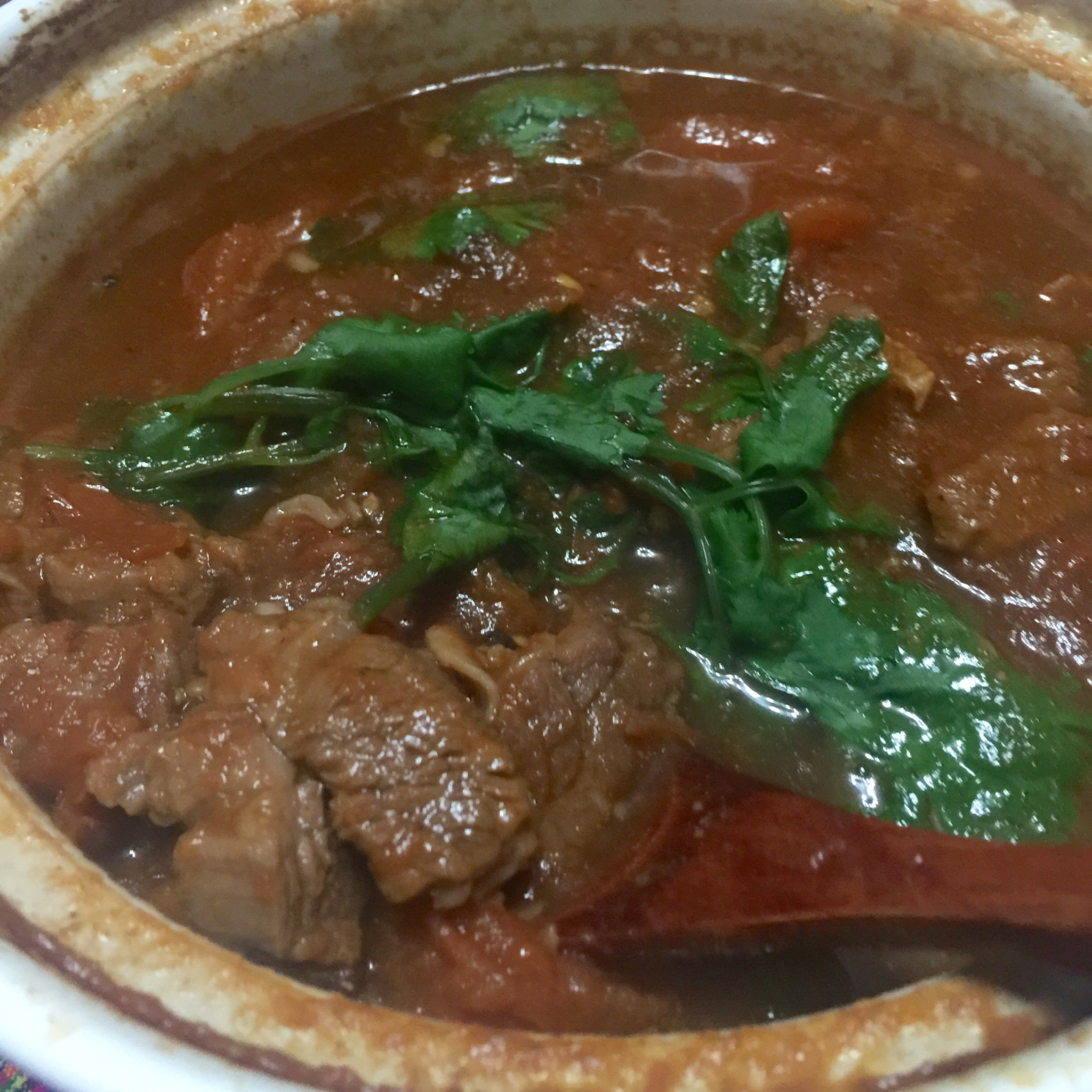 老丁的私房菜-番茄牛腩煲