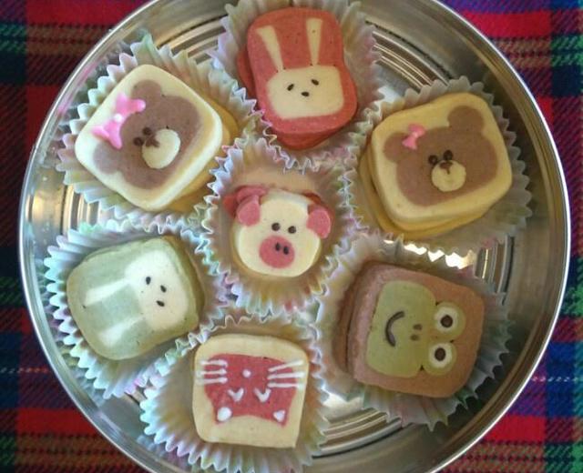 超可爱不用模具版动物曲奇饼干造型合集（小猪，小猫，青蛙，小熊，小兔）