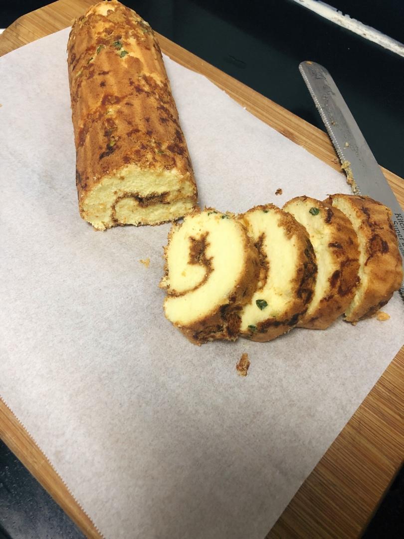 ⭕️香葱肉松蛋糕卷｜咸香美味｜细腻松软