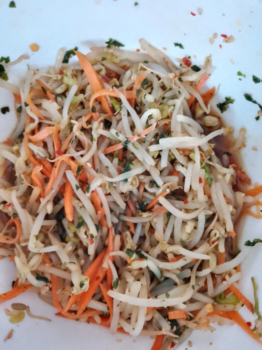 ㊙️开胃又下饭的凉拌豆芽！香辣过瘾零失败