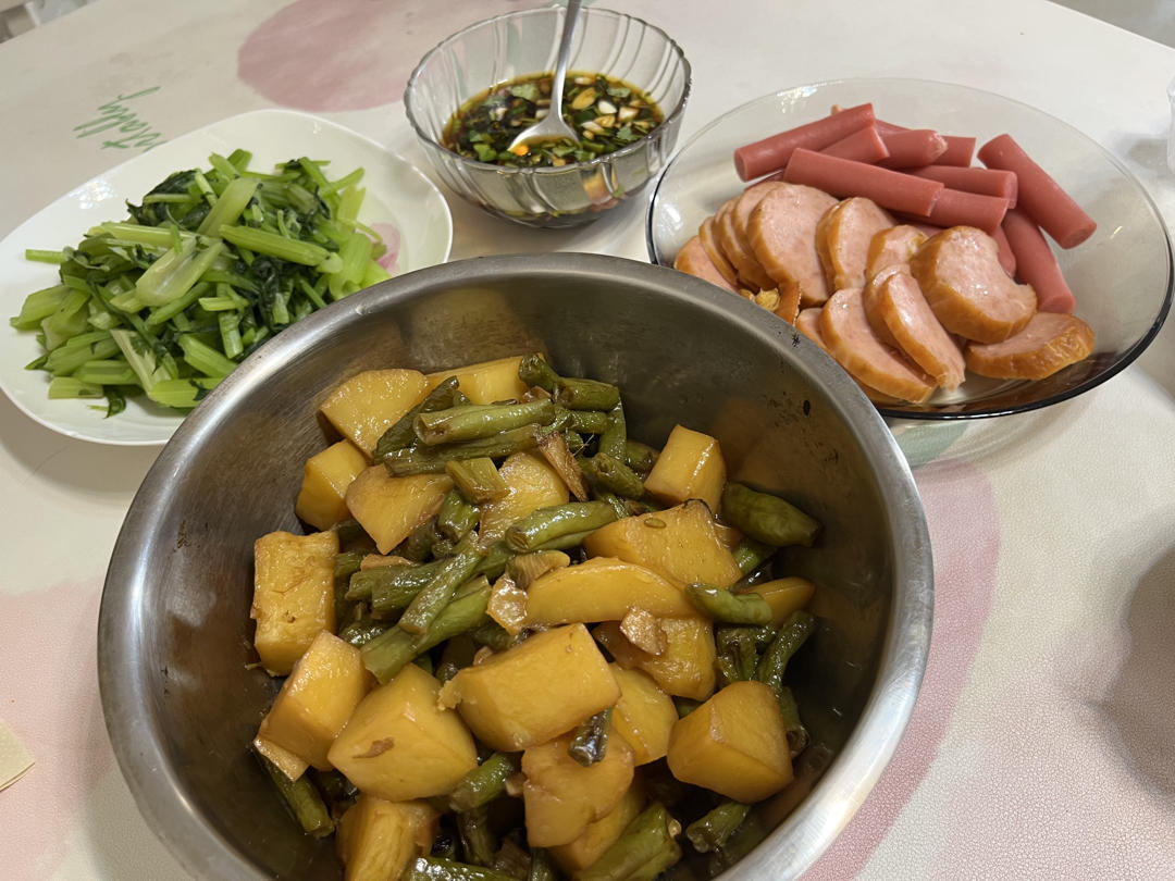 豆角炖土豆极简版💜