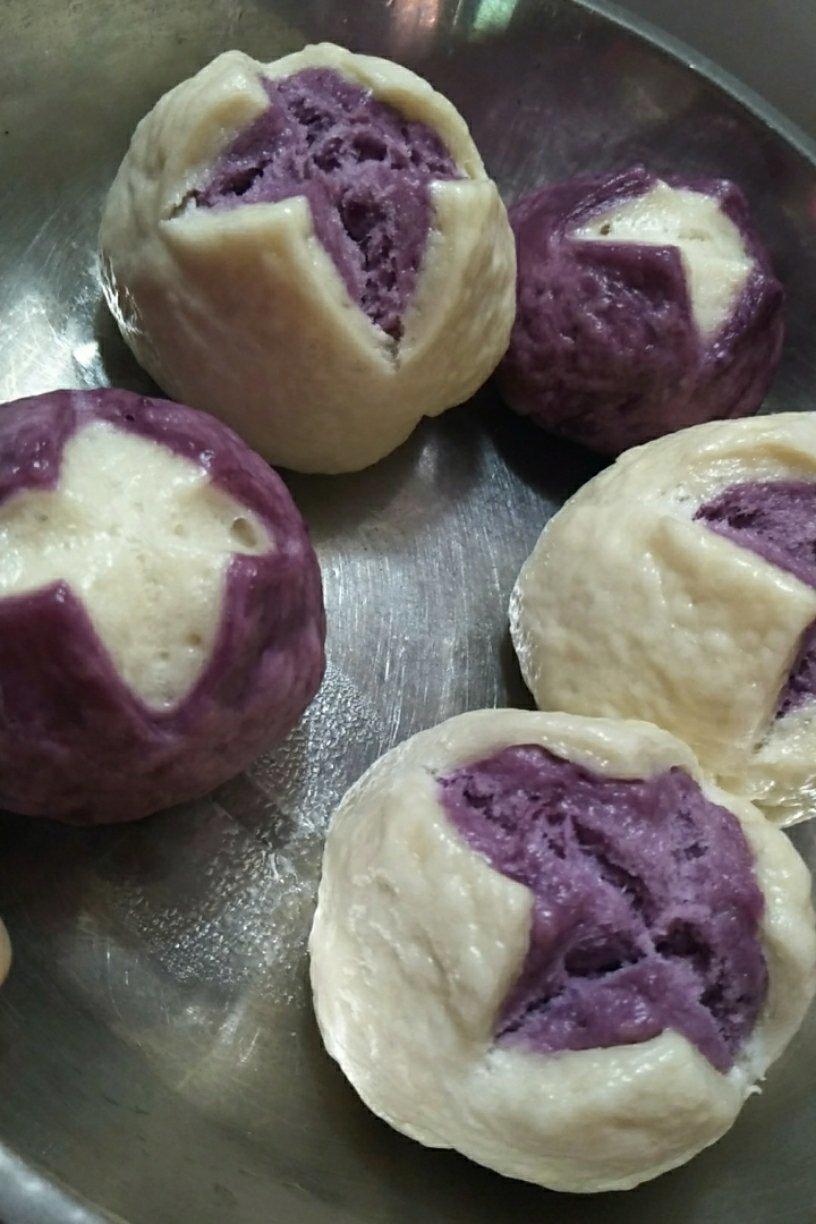 紫薯开花馒头