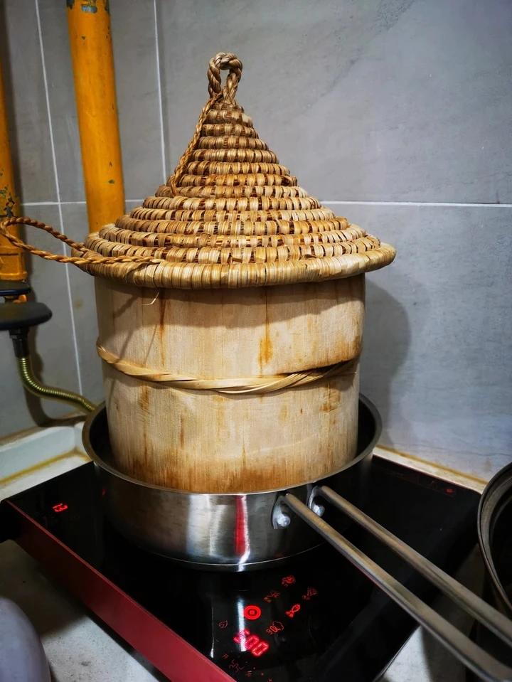 木甑子饭/蒸锅蒸饭/粒粒分明的米饭