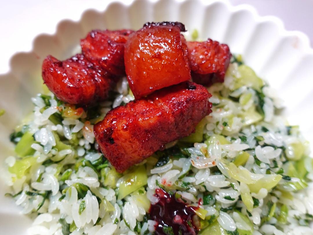 腐乳肉厚多士配菜饭