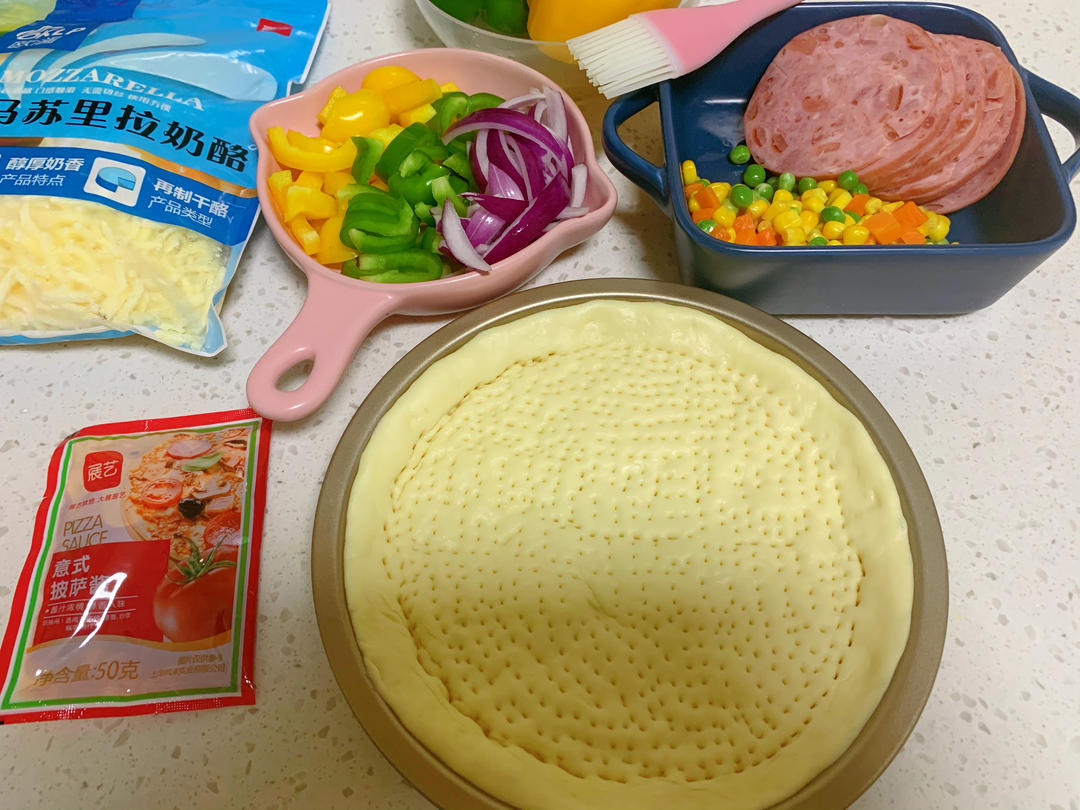 美味披萨（家庭版➕饼胚制作过程 九寸）