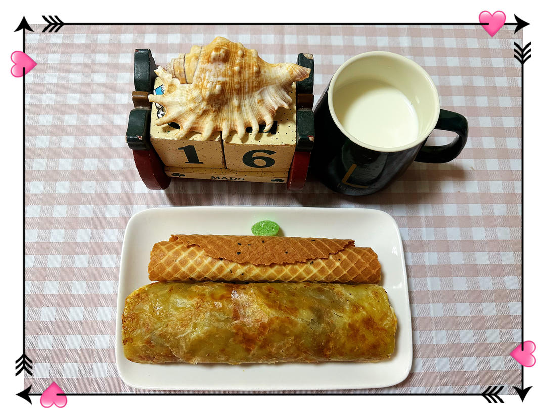 孩子学生上学早餐打卡进行中(第二贴）🍛🥛～