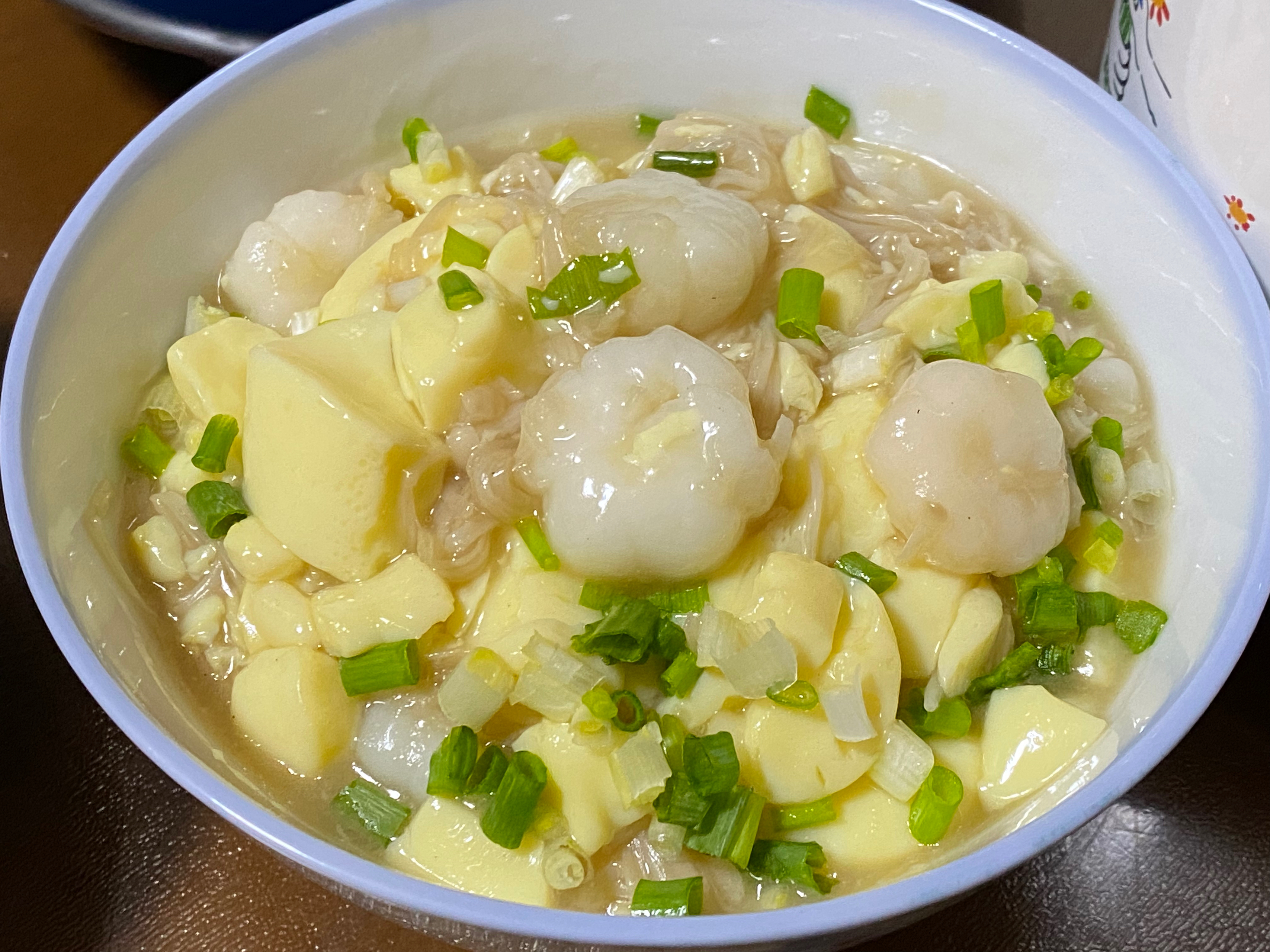 虾仁豆腐金针菇