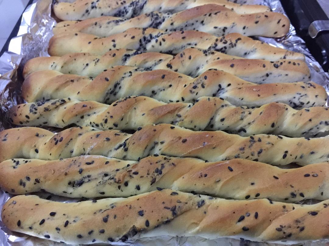 香甜芝麻面包棒~超级简单快手