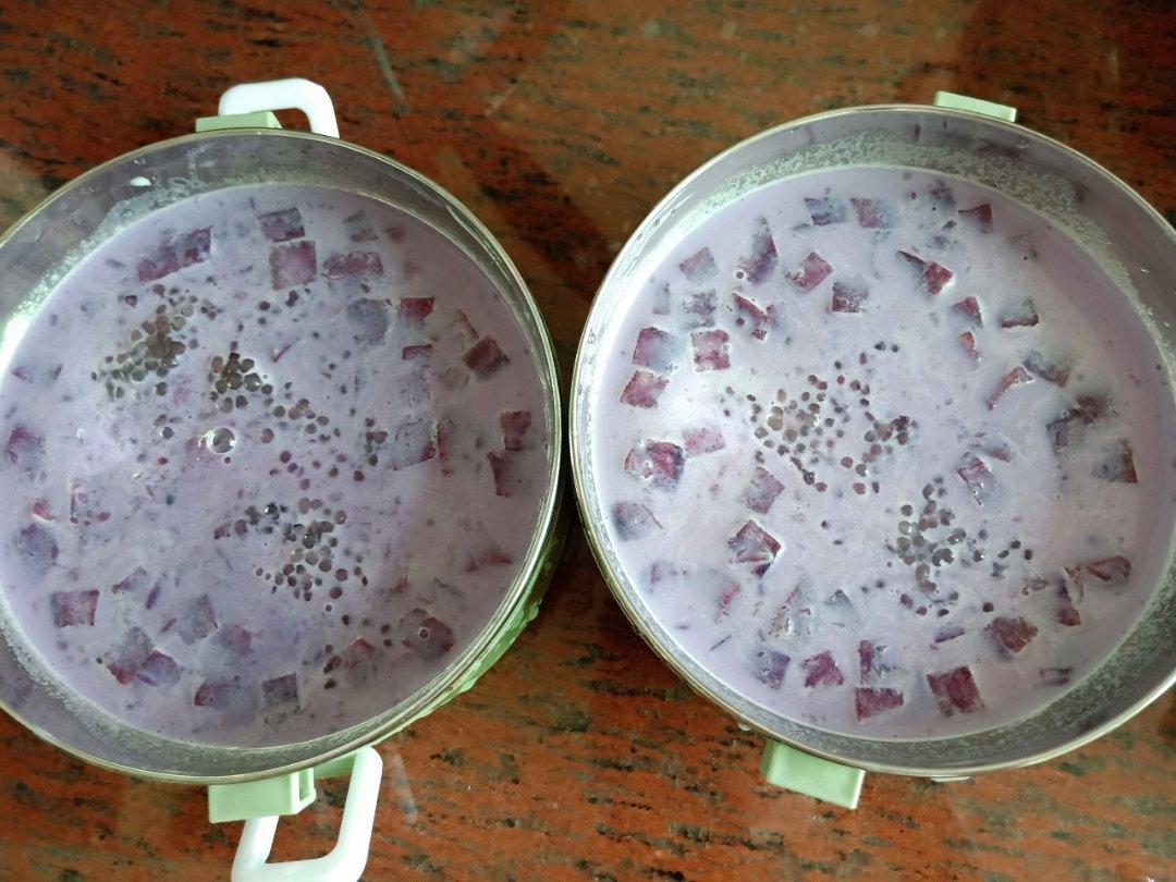 紫薯牛奶西米露