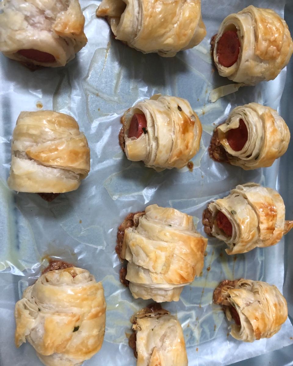 手抓饼版可颂火腿卷