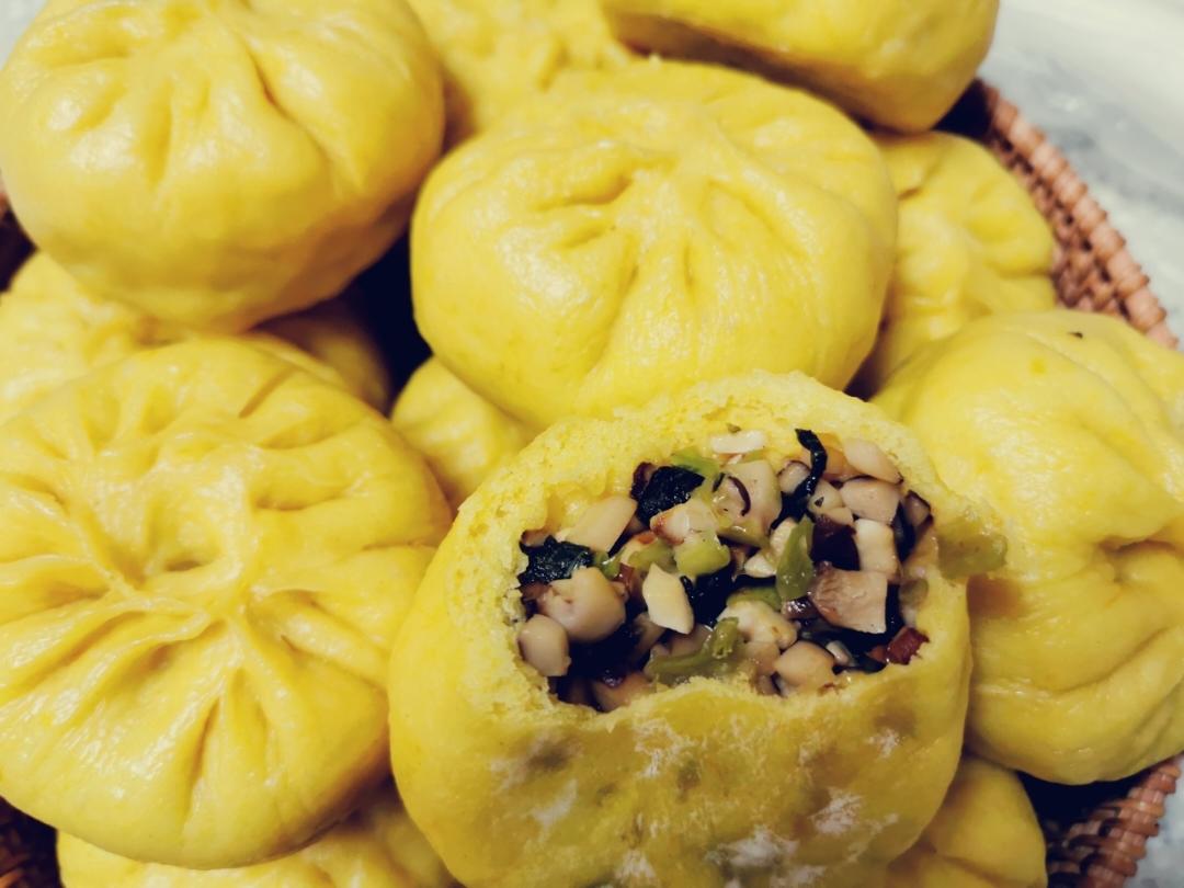 油菜香菇菜包