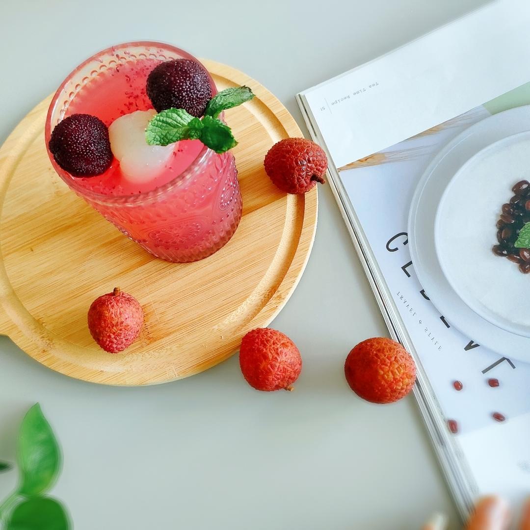 夏日限定💯杨梅荔枝气泡饮（内附杨梅去核妙招）