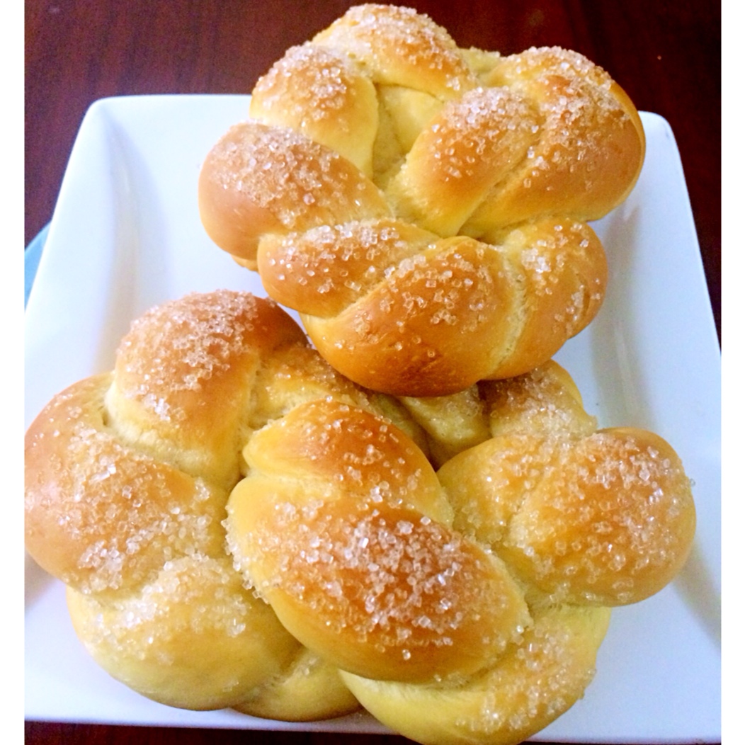 砂糖麻花面包（两股辫子）