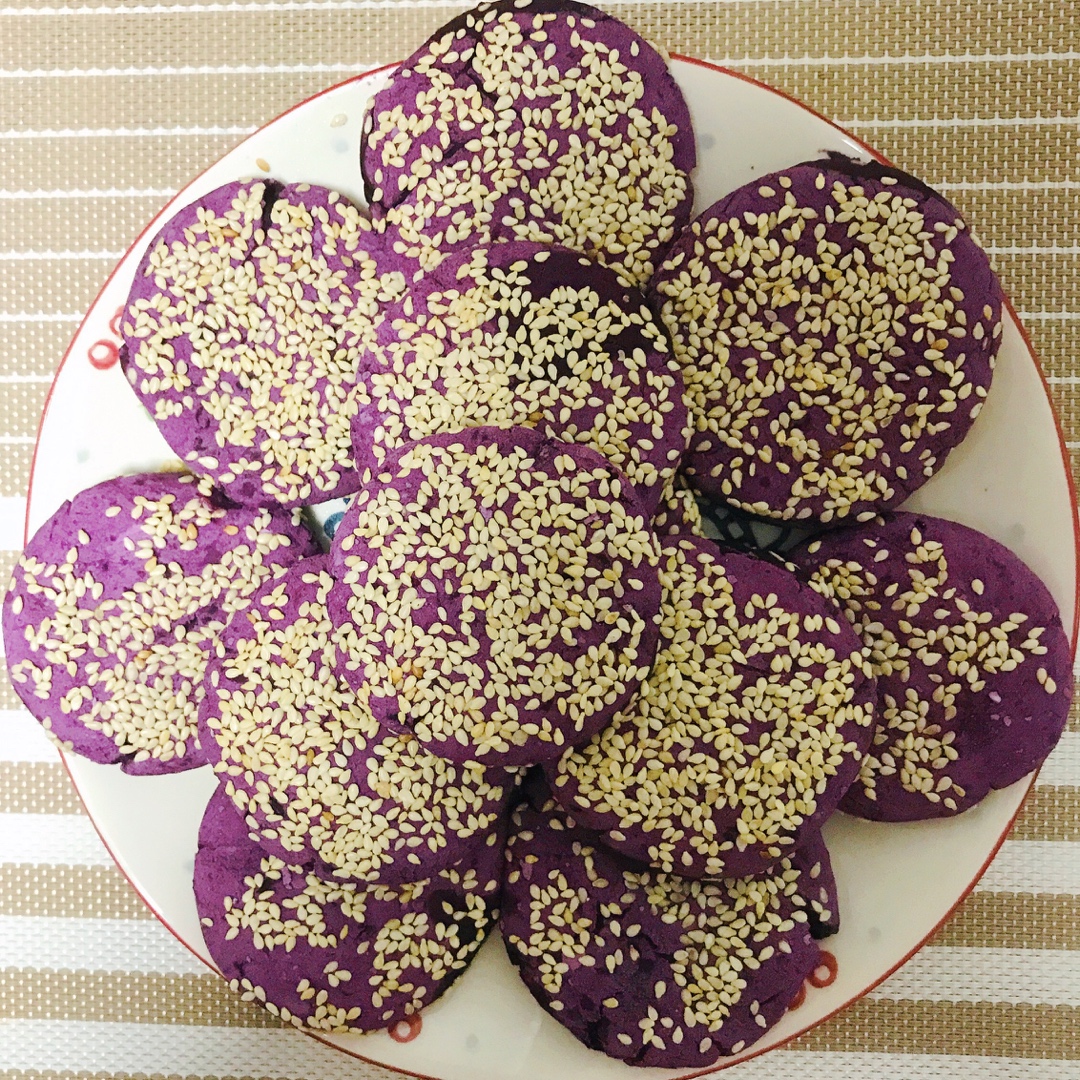紫薯糯米牛奶饼（烤箱版）
