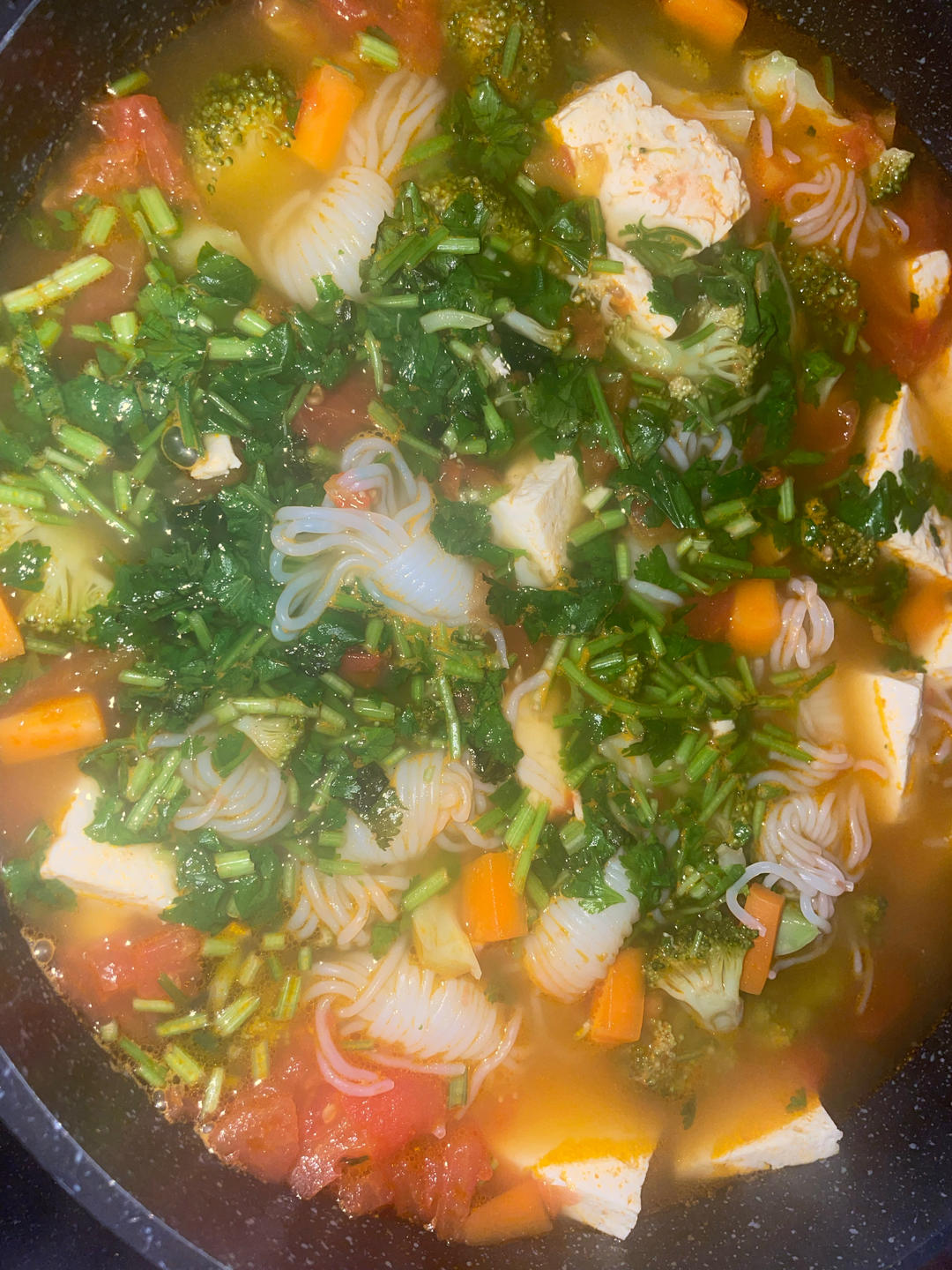 番茄肉末豆腐汤