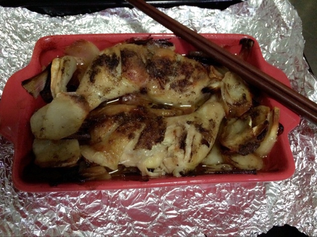 香蒜蕃茄烤鸡腿