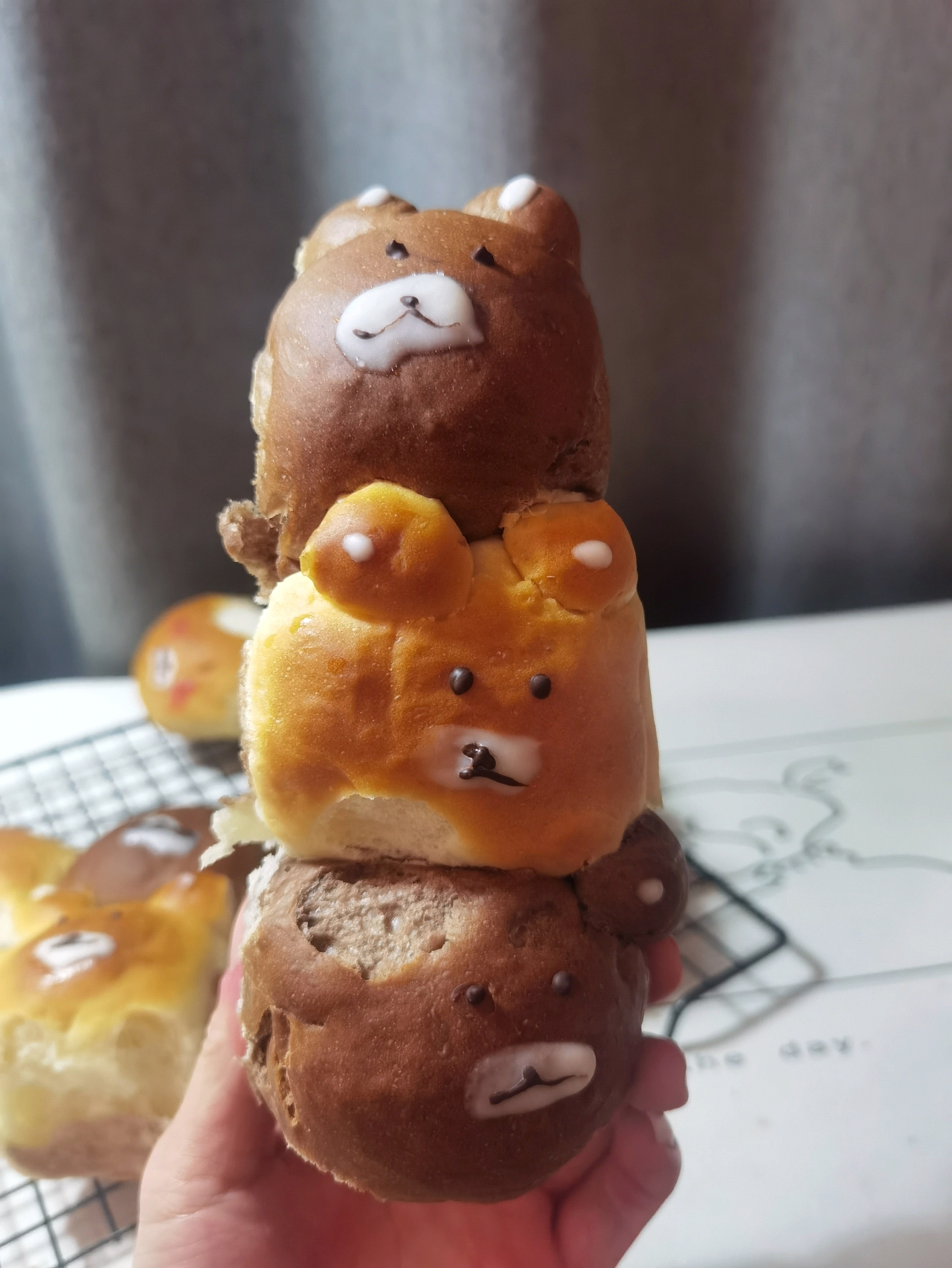 一次发酵网红小熊挤挤面包简单易做