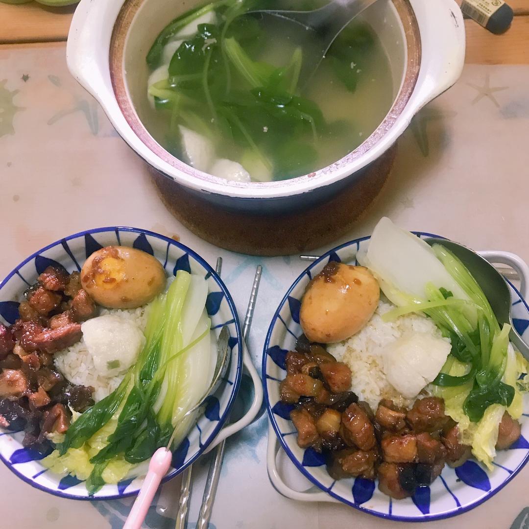 洋葱酥卤肉饭
