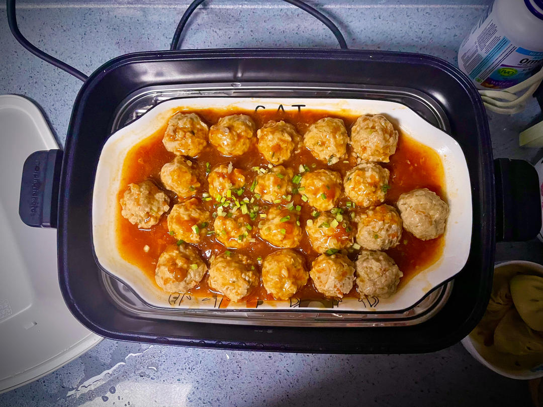 清蒸藕丁肉丸子