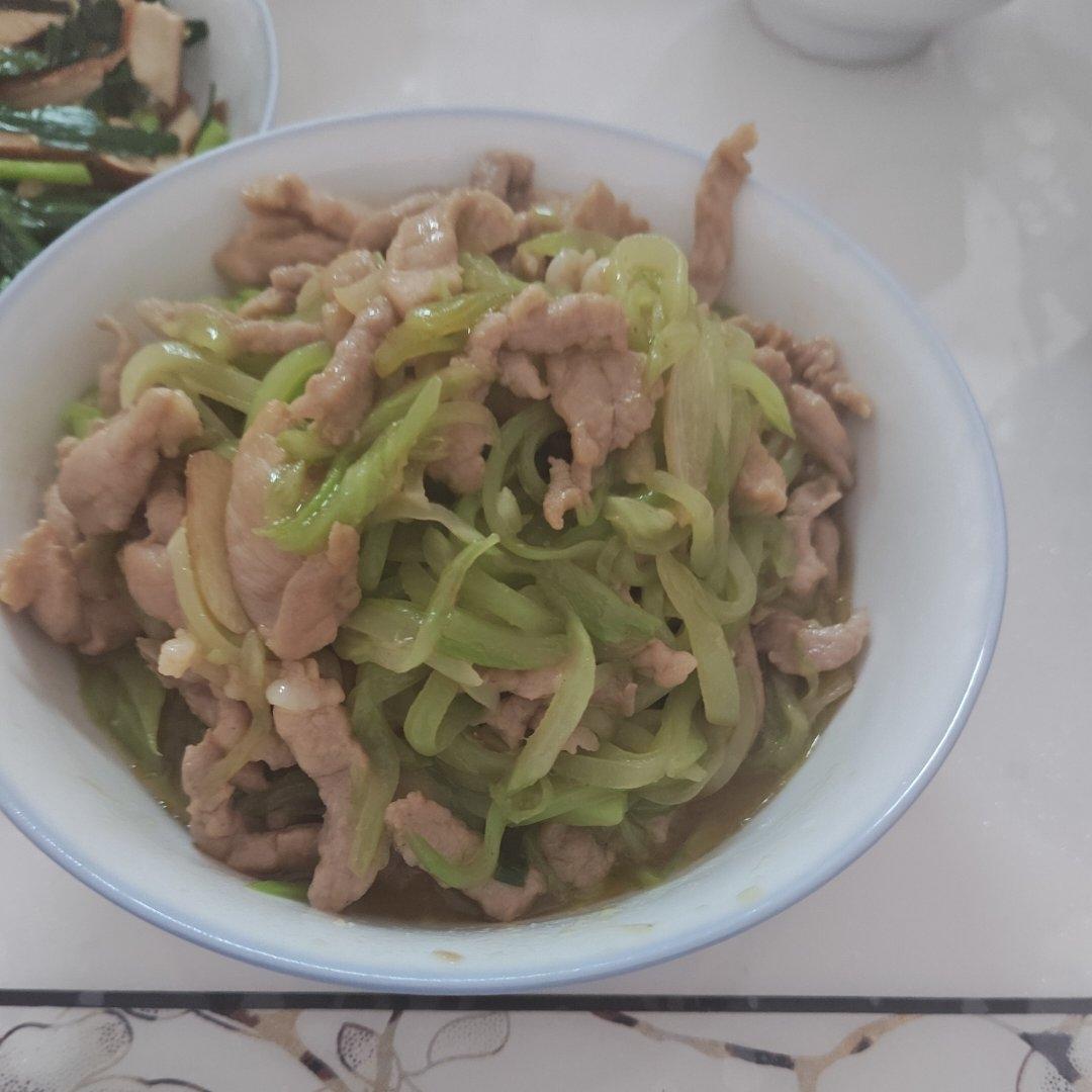 莴笋胡萝卜肉丝