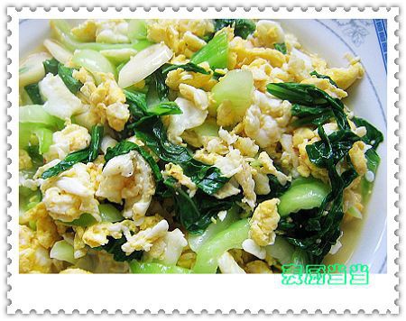 鸡蛋油菜的做法